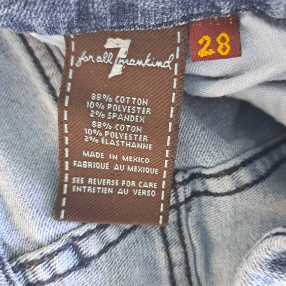 7 For All Mankind A Pocket Jeans Size 28 Low Rise Flare - Picture 5 of 8